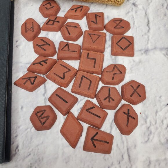 The Runes Book & Rune Stones Set by Horik Svenssons Hardcover Book 1995 Edition - Picture 6 of 8